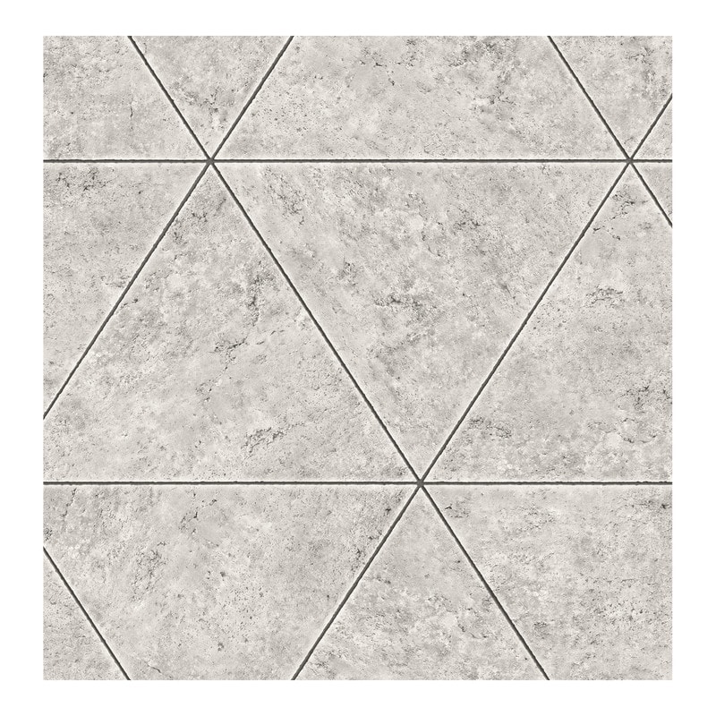 Fine Decor Benson Grey Marble Triangle Wallpaper - 20.5 x 396 x 0.025