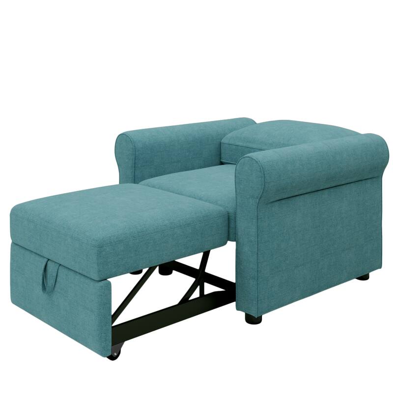 Livingroom Accent Chair 3-in-1 Convertible Sleeper Sofa Chairs Bed Arm Chairs Pull-out Sofa Lounge Chairs Adjust Backrest Chaise