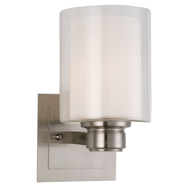 Oslo Traditional 1-Light Indoor Dimmable Wall Light - Satin Nickel