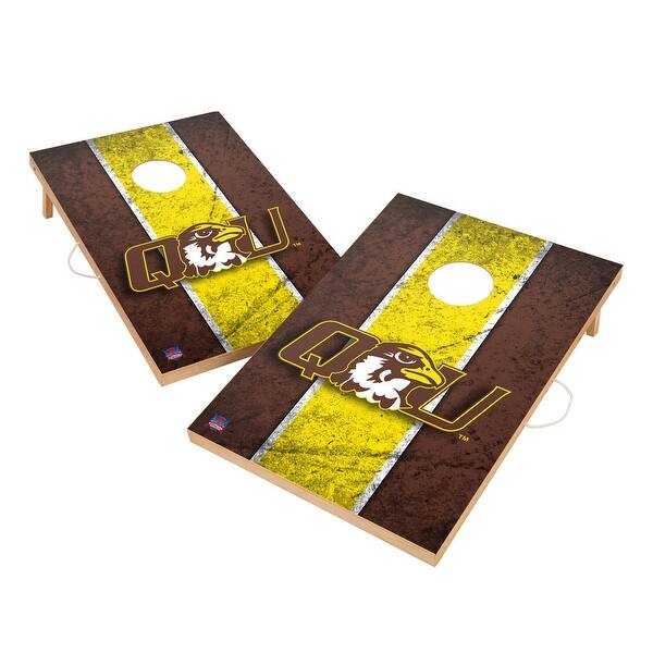 slide 2 of 5, Vintage Quincy Hawks Regulation 2x4 Cornhole Set