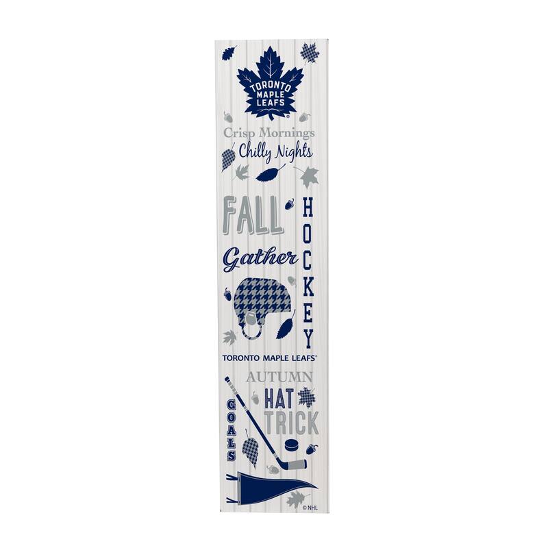 47" Double Sided Seasonal Porch Leaner, Toronto Maple Leafs - 47" x 11.25"