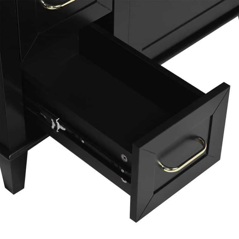 Modern Freestanding Bathroom Vanity with 30-Inch Ceramic Sink, Soft Close Storage Cabinet with 3 Drawers & Adjustable Shelf