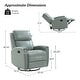 preview thumbnail 46 of 111, Fiacro 30.31" Genuine Leather Wingback Swivel Rocker Recliner with Nailhead Trim