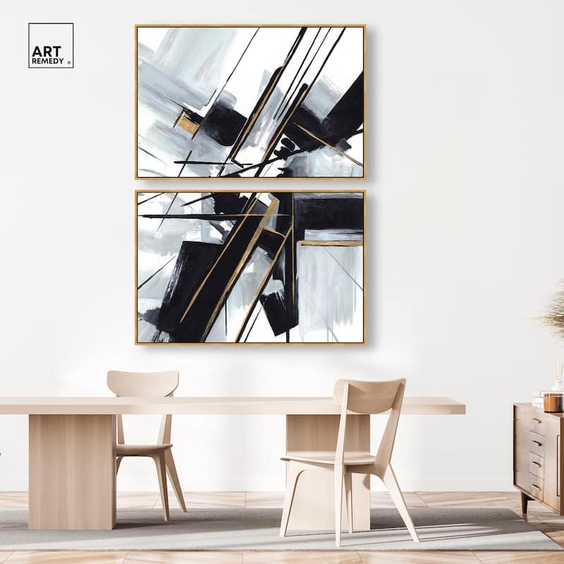 Interlocking Black Canvas Set of 2 by Art Remedy