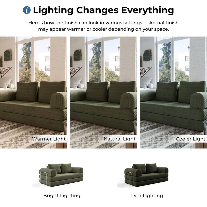 247 Shop At Home Sorai Modern Chenille Foam Modular Sofa with Pillows