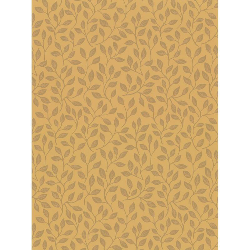 A-Street Prints Posey Mustard Vines Wallpaper