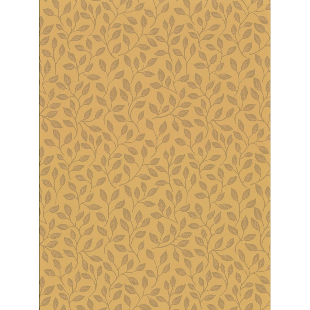 A-Street Prints Posey Mustard Vines Wallpaper