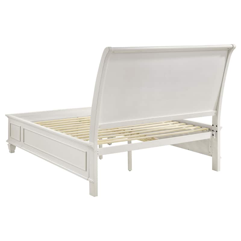 Sandy Beach Storage Bed 4-Piece Bedroom Set with Sleigh Headboard