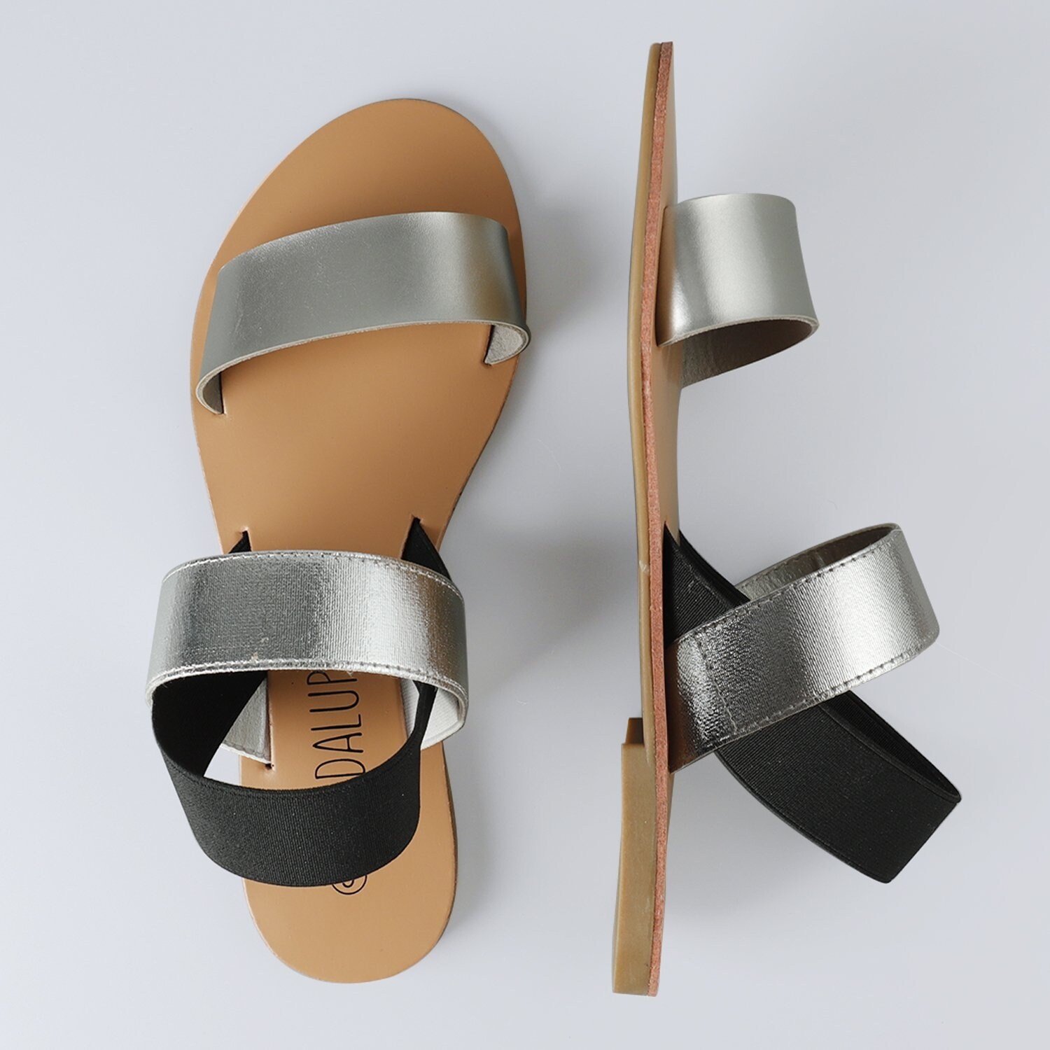 sandalup elastic flat sandals