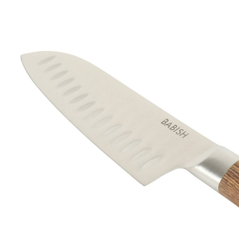 Babish High Carbon 1.4116 German Steel Full Tang 6.5-Inch Santoku Knife - for Chopping, Slicing, Dicing & Precision Prep