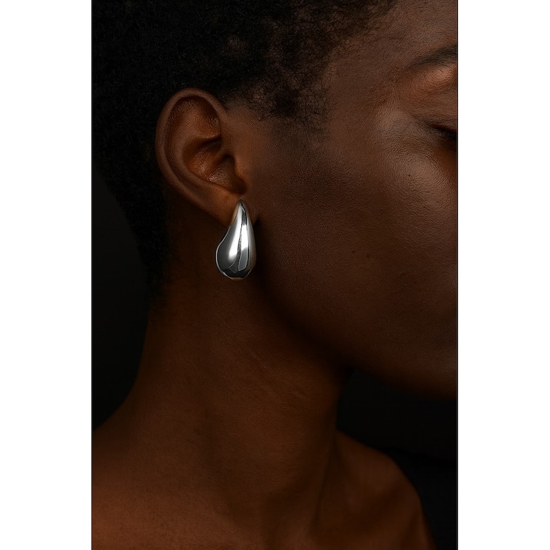 Polished Teardrop Stud Earrings