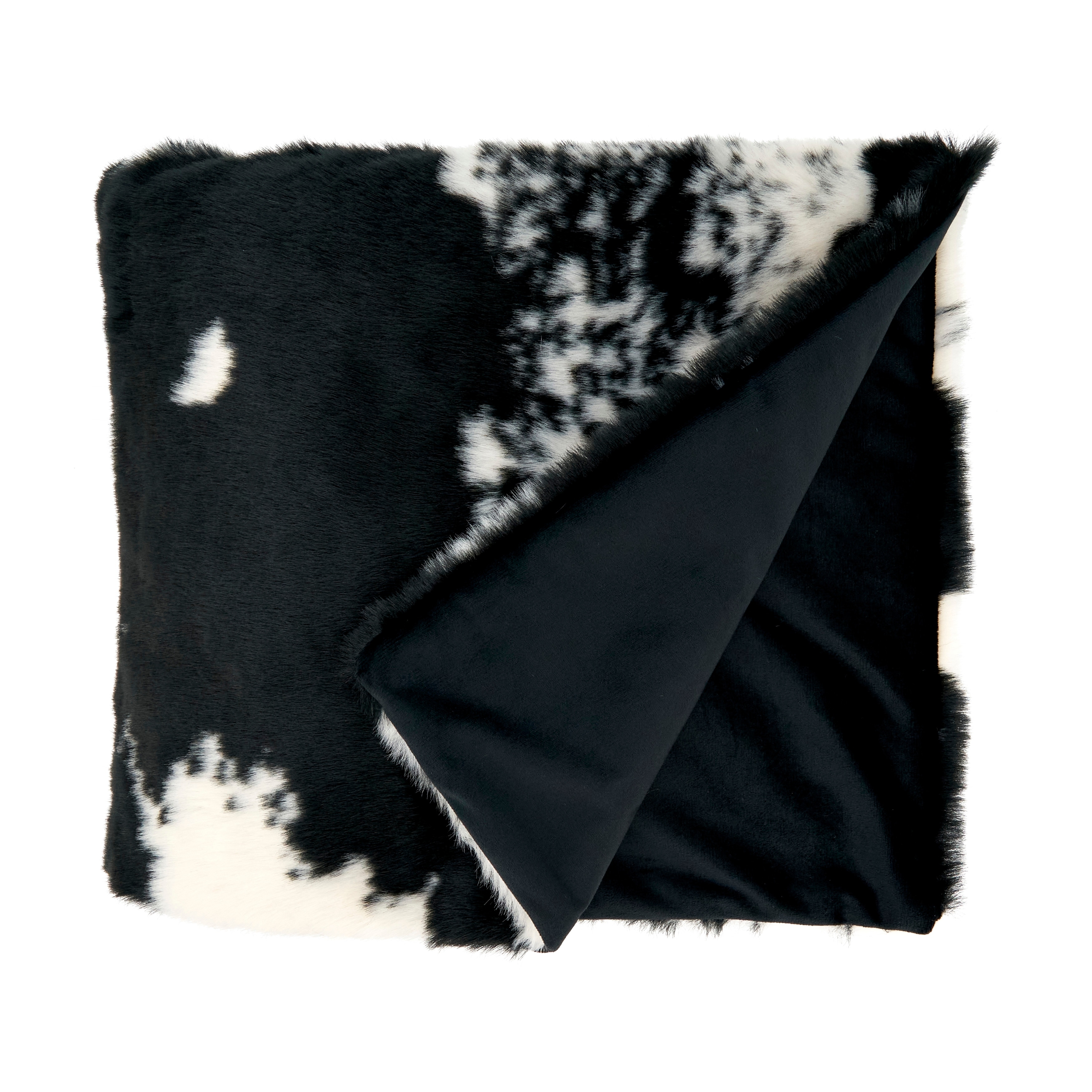 Faux Fur Throw With Cow Hide Design - On Sale - Overstock - 29349882
