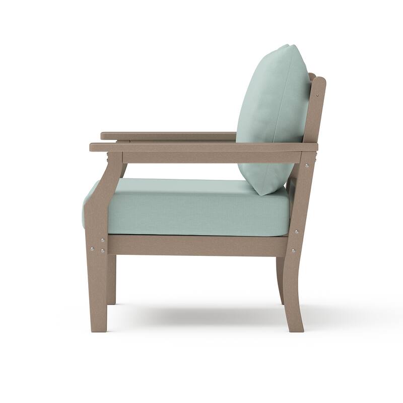 Kamas Outdoor Patio Club Chair - Tan Frame