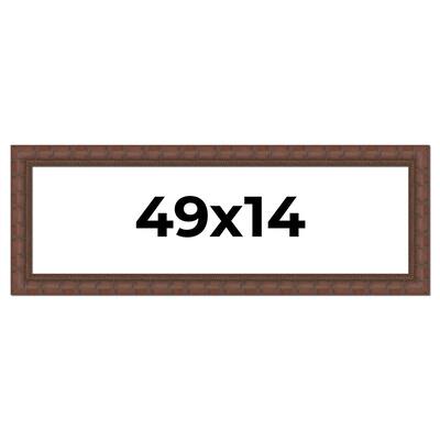 49x14 Frame Pewter Solid Wood Picture Frame Width 1.625 Inches | Interior Frame Depth 0.6875 Inches