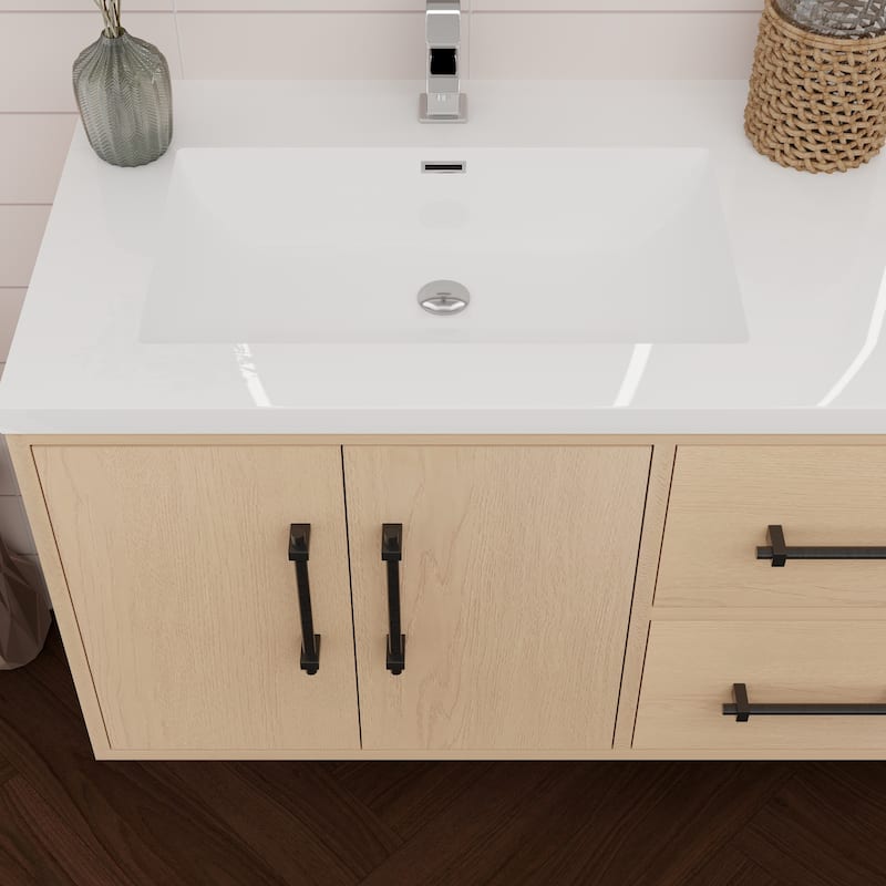 Victoria 60'' Wall-mounted Vanity with Double Reinforced Acrylic Sink