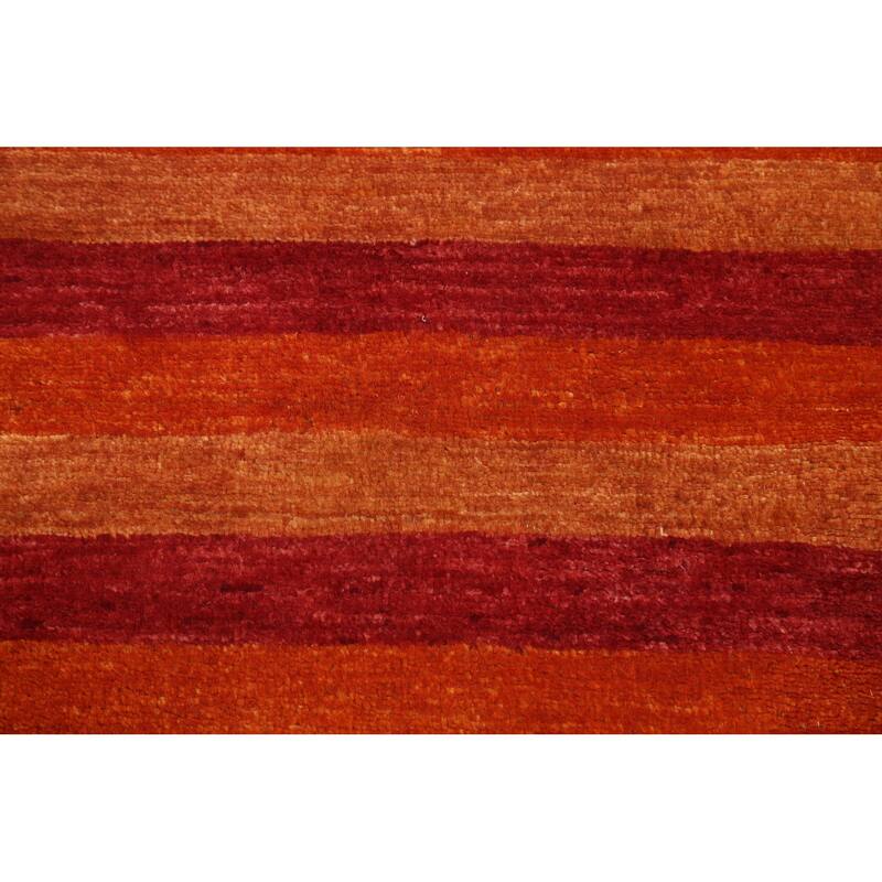 Modern Striped Gabbeh Kashkoli Oriental Area Rug Wool Hand-knotted - 5'5" x 7'8"