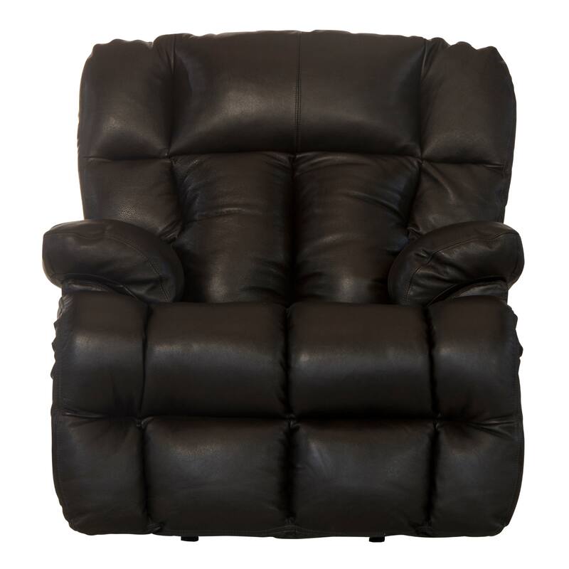 Victor Italian Leather Match Recliner - Chocolate - Power Recline