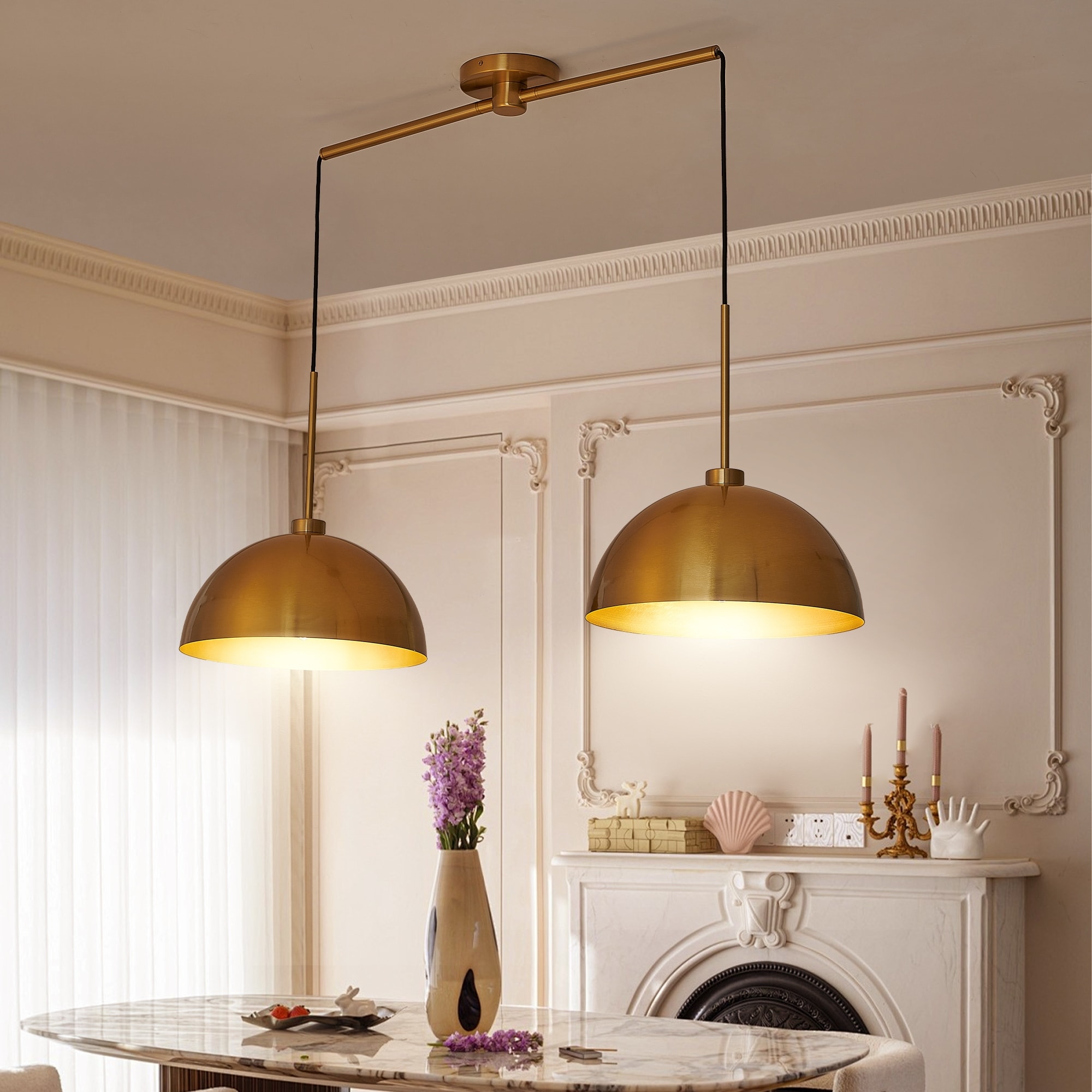 Double pendant light fixture top