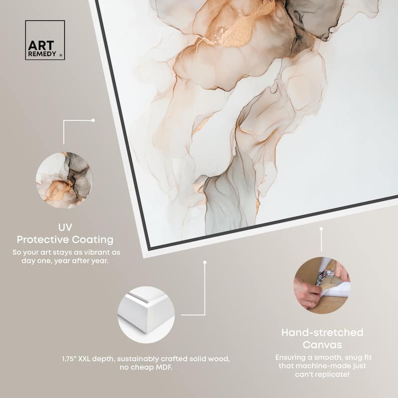 Smoky Gold Drift Canvas by Art Remedy