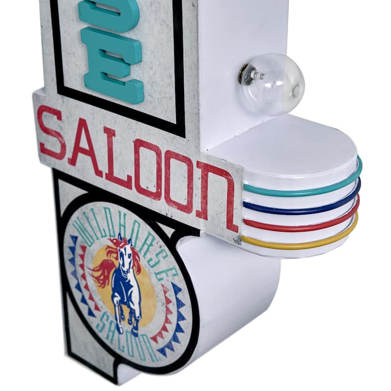 American Art Decor Wildhorse Saloon LED Marquee Sign - 9.5" x 3.9" x 30.1"
