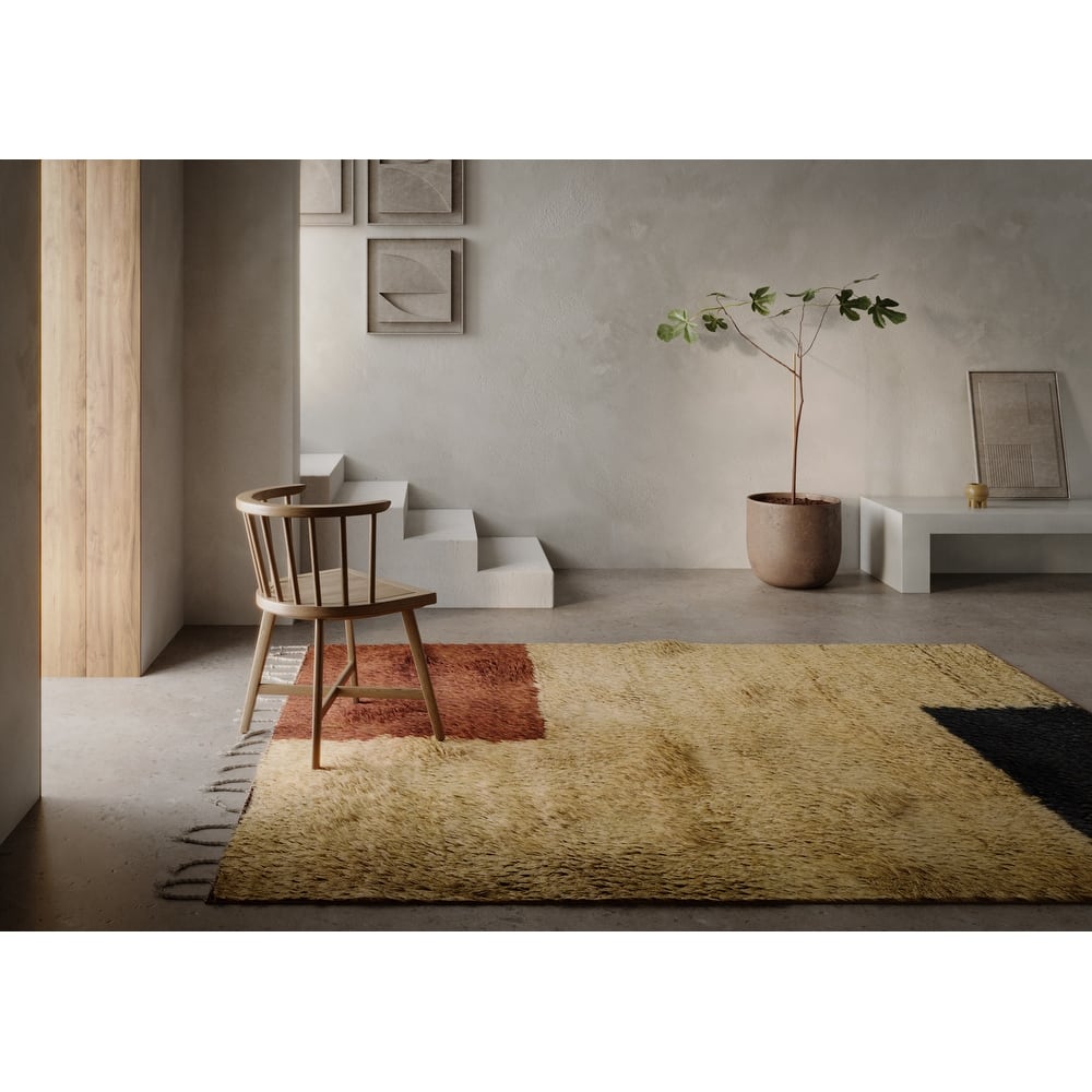 Momeni Neo Morrocan Hand Woven Wool Geometric Shag Rug