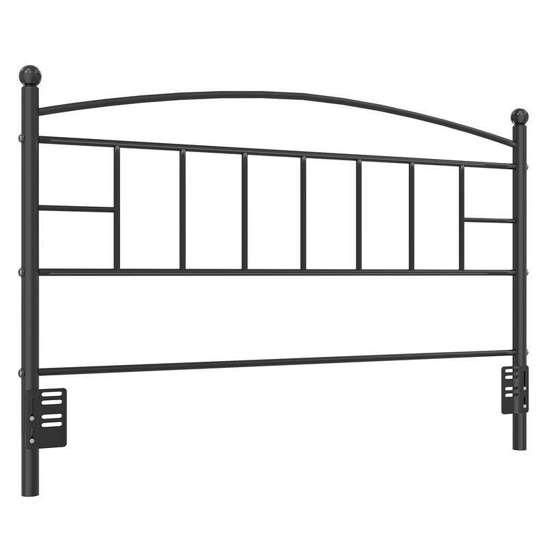 Javlergo Full/Queen/King Size Victorian Style Black Metal Headboard Heavy Duty Steel Curved Headboard Only for Bedroom
