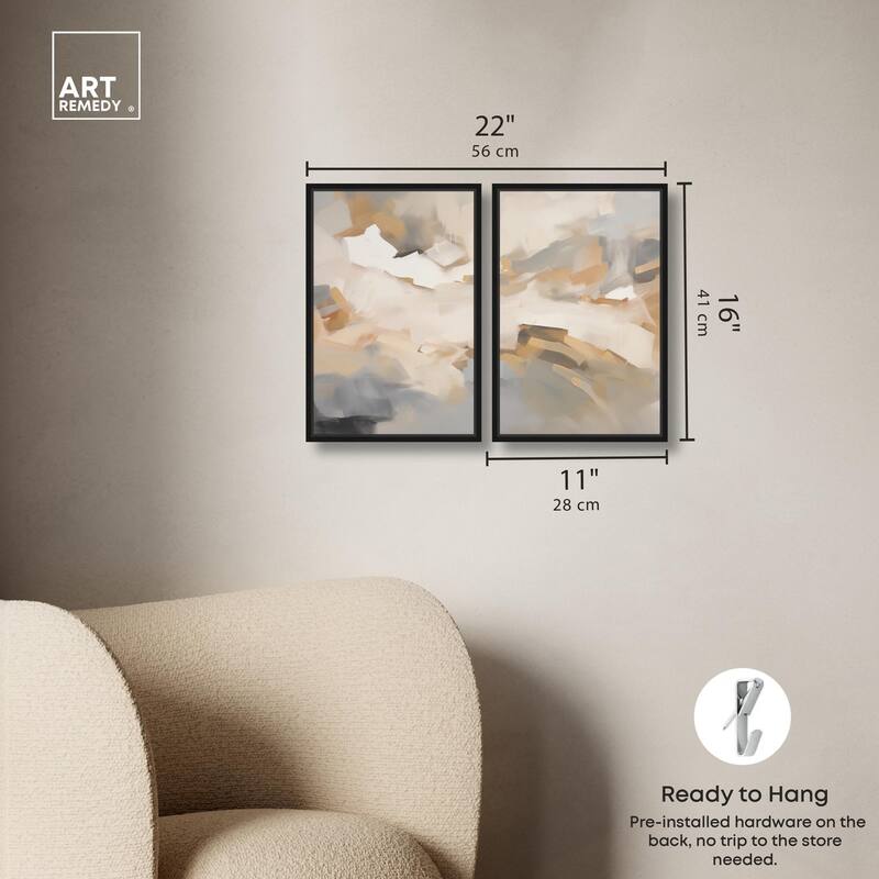 Lost in Thought Canvas Set of 2 by Art Remedy