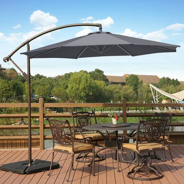 Shop Black Friday Deals On Weller 10 Offset Cantilever Hanging Patio Umbrella Base Not Included On Sale Overstock 20785140