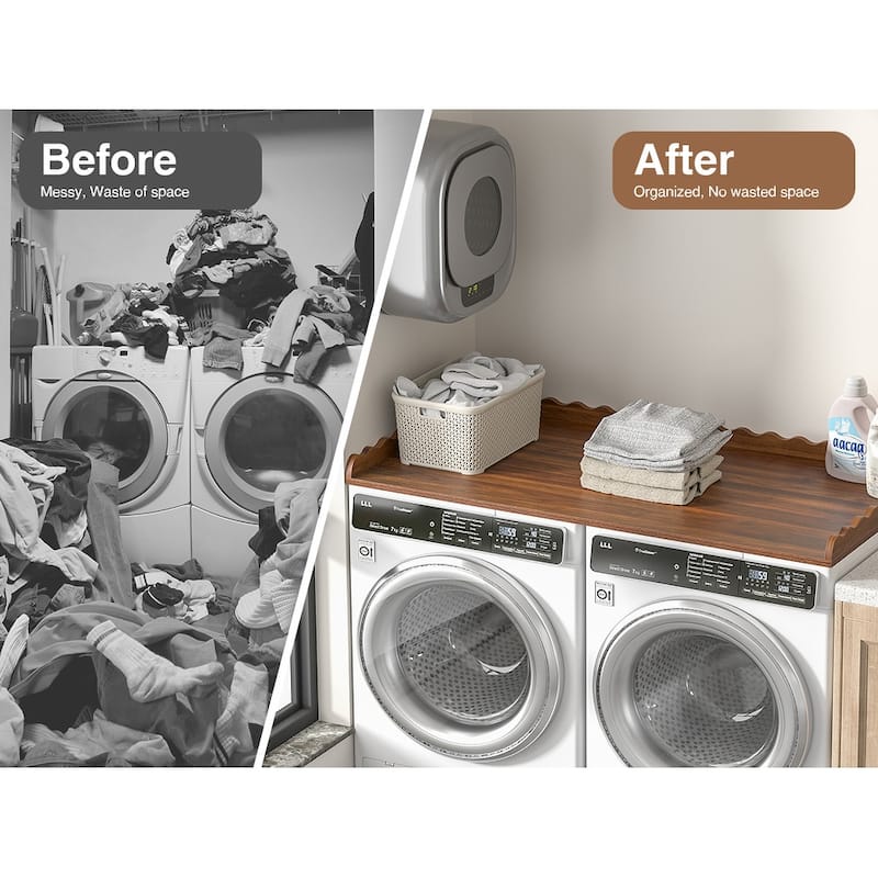 Anmytek Washer and Dryer Countertop 27.5"x54" for Laundry Room Organization