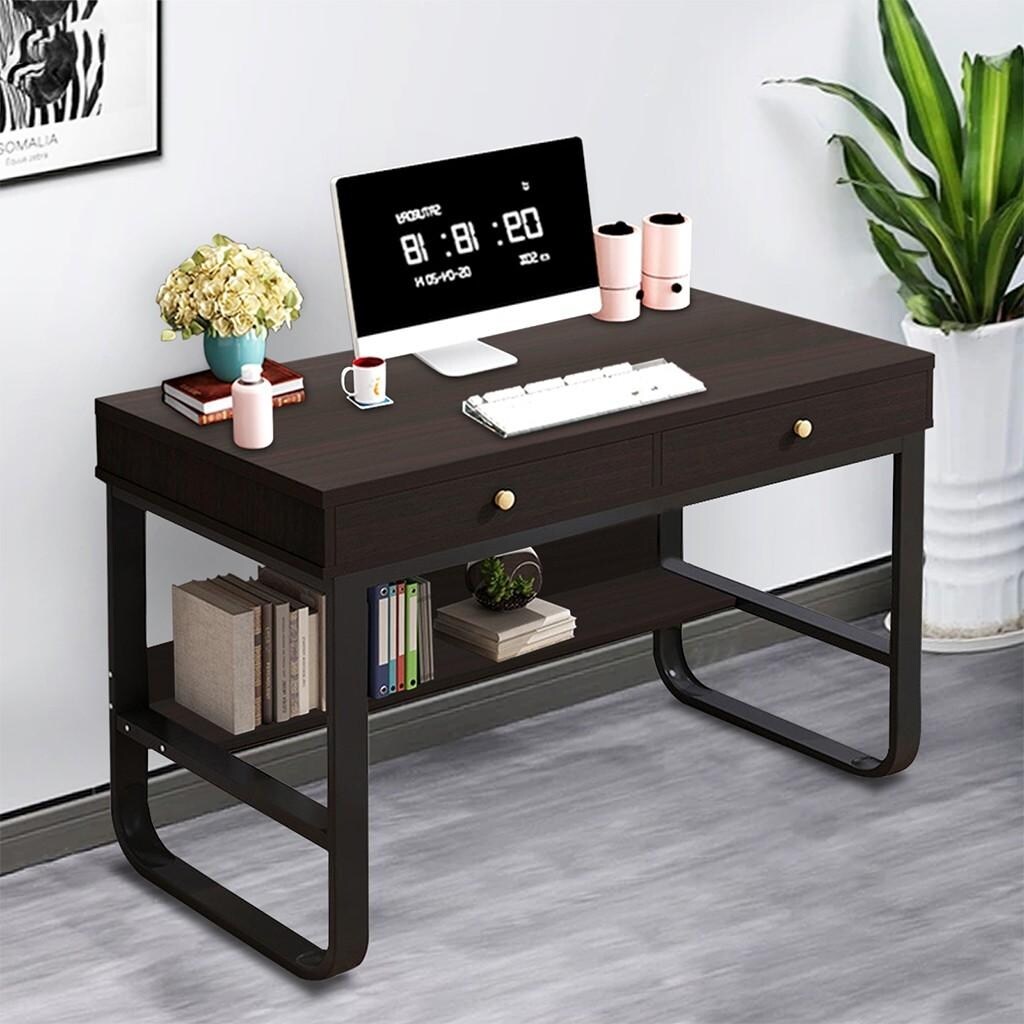 Details about   USA Computer Table Laptop Office Desk Study Table Workstation w/2 Drawers WOOD 