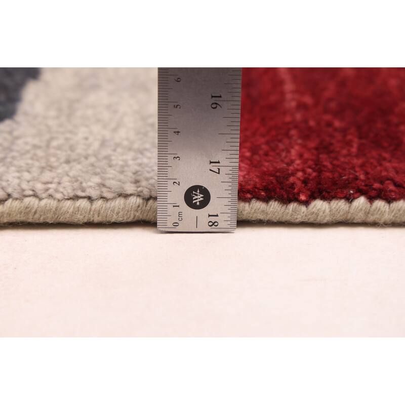 ECARPETGALLERY Hand-knotted Peshawar Ziegler Light Grey Wool Rug - 5'0 x 7'0