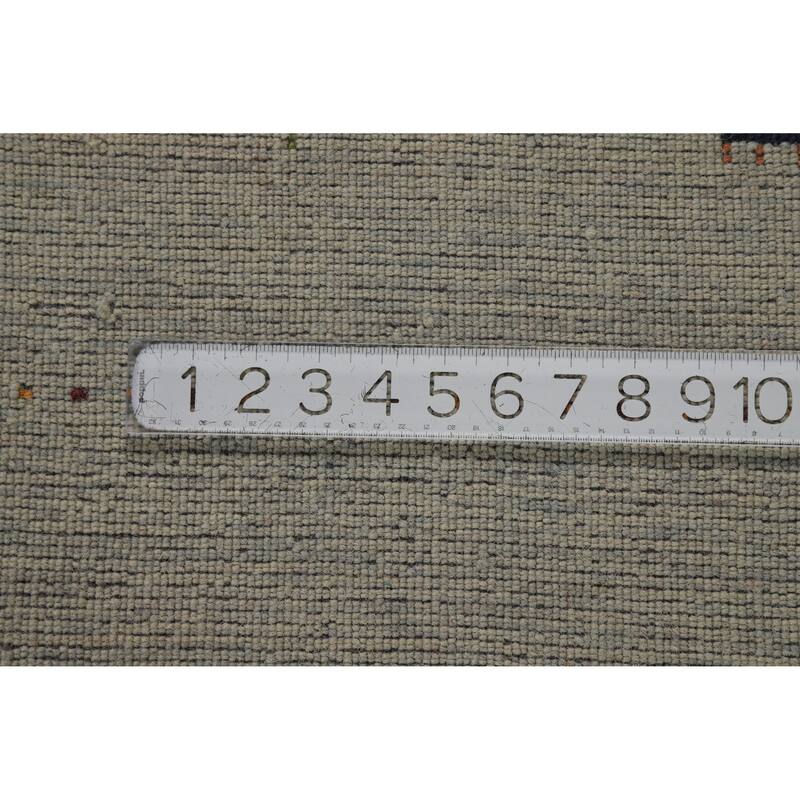 Hand Knotted Oriental 100% Wool Carpet Tribal Animal Pictorial Multi-Colored Gabbeh Area Rug - 5' 10'' X 3' 11''