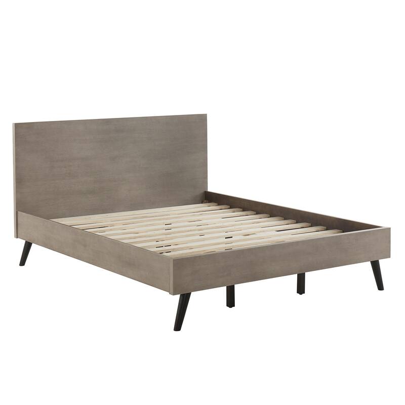 Noe Mid-Century Black Legs Platform Bed by iNSPIRE Q Modern