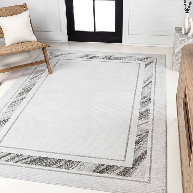 JONATHAN Y Athens Modern Minimalist Pinstripe High-Low Rug