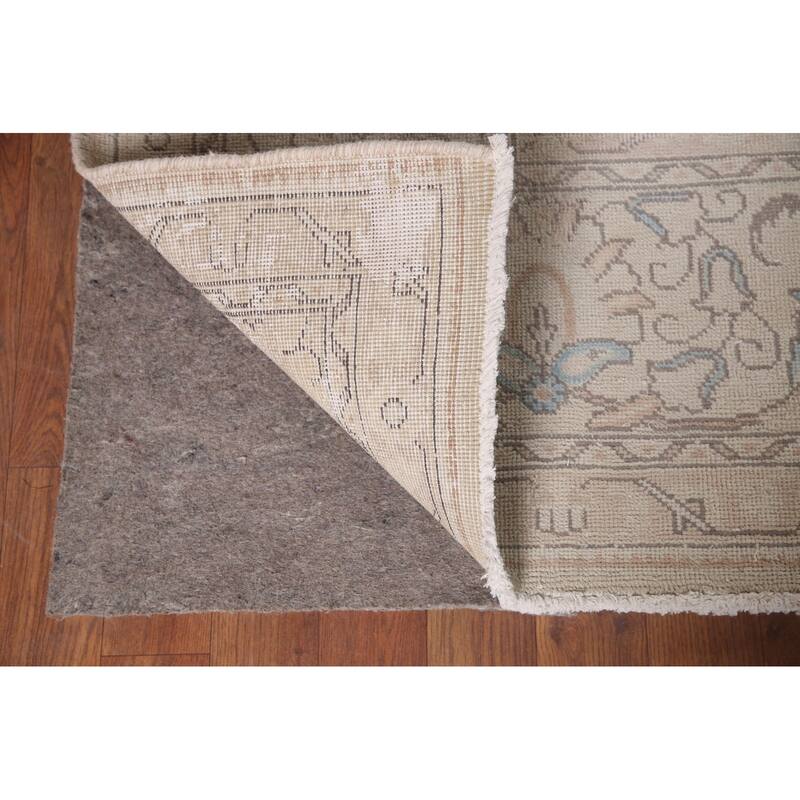 Hand-knotted Floral Distressed Tabriz Persian Rug Oriental Wool Carpet - 9'8" x 12'2"