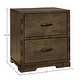 preview thumbnail 2 of 1, Dovetail 2-Drawer Contemporary Wood Nightstand, Graphite Gray