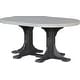 preview thumbnail 40 of 82, Poly Lumber Round Dining Table Set with Island Chairs Counter Height - Dove Grey & Black