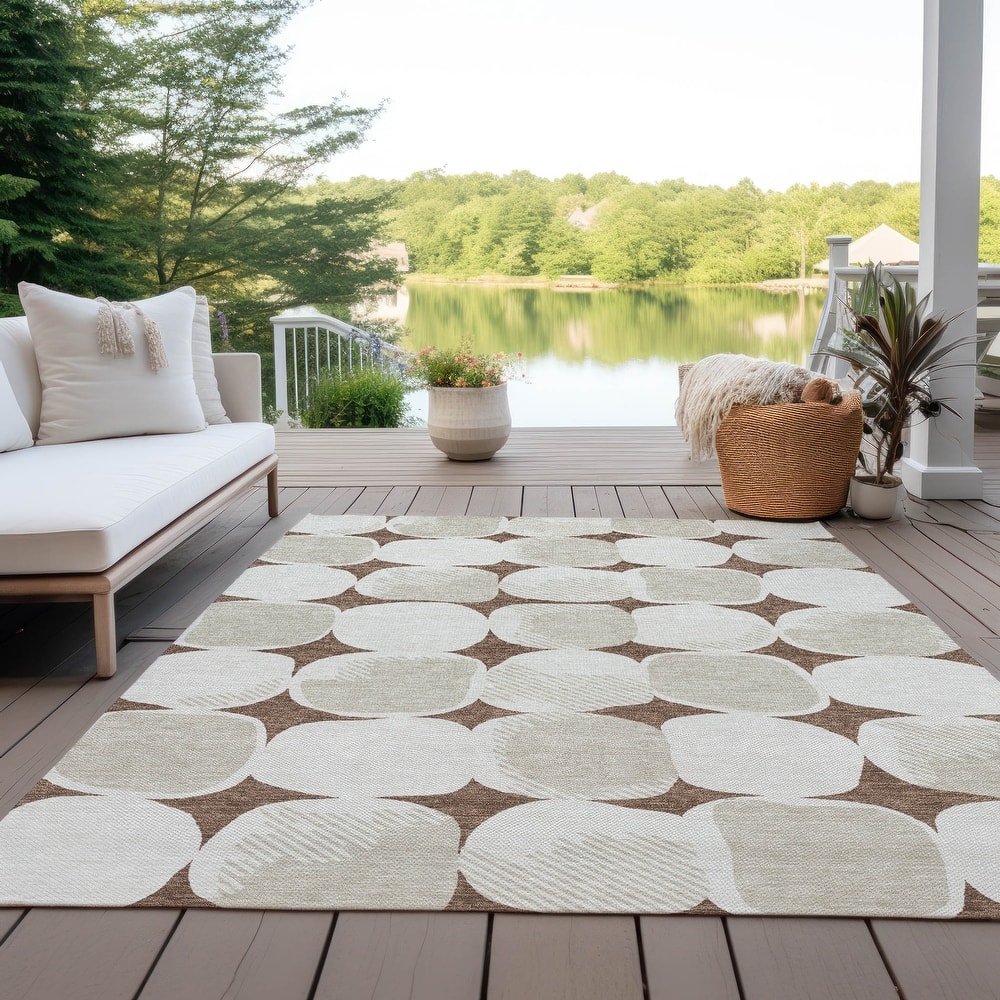 Machine Washable Indoor/ Outdoor Chantille Modern Puffy Rug