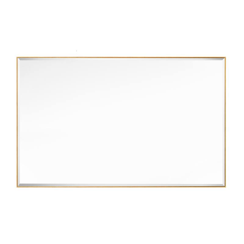 Aluminum Framed Rectangle Beveled Bathroom Wall Mirror