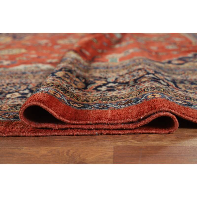 Hand Knotted Oriental 100% Wool Carpet Traditional Medallion Oranges & Rust Sultanabad Area Rug - 18' 0'' X 12' 0''