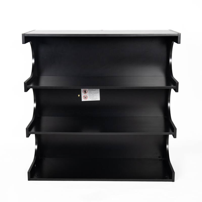 Multifunctional 4-Tier White Book Shelf & Coffee Table, Creative Furniture Floor Bookshelf, Minimalist Organizer Storage Shelves
