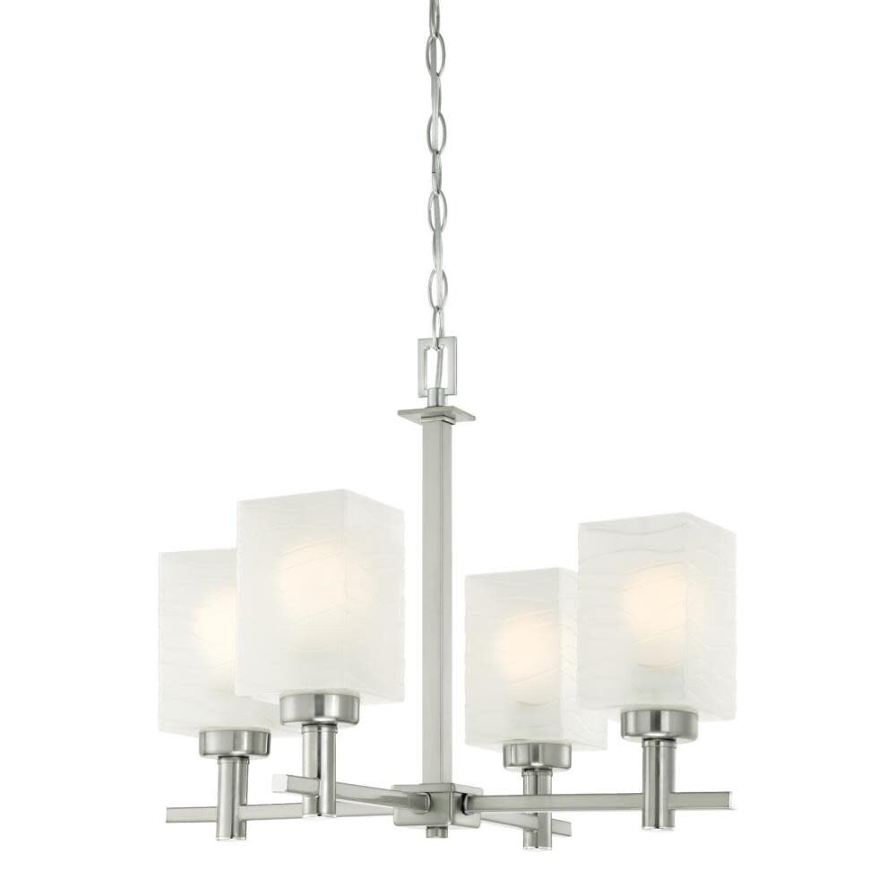 Westinghouse 6302400  Ingram 4 Light 19.41" Wide Shaded Chandelier with Glass Shades - Chandeliers For Bedrooms by Overstock.com
