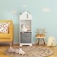 preview thumbnail 10 of 15, 2-Tier Kids Bookcase Organizer with Collapsible Fabric Drawers Grey