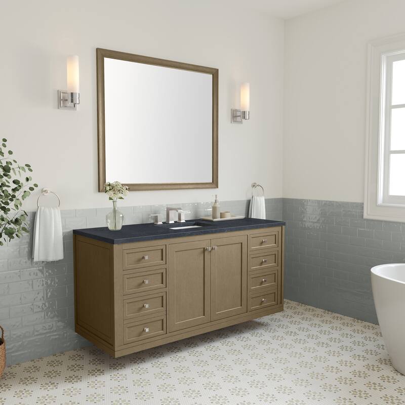 Chicago 60" Single Vanity, Walnut Whisper