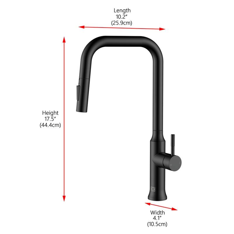 Indigo Home Single Handle Pull Down Sprayer Kitchen Faucet