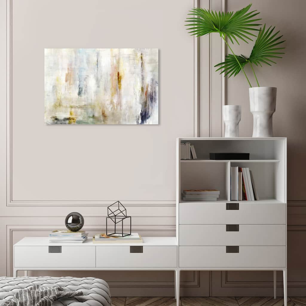 Wynwood Studio Canvas Abstract Flowing Canvas White and Modern & Contemporary Wall Art Canvas Print