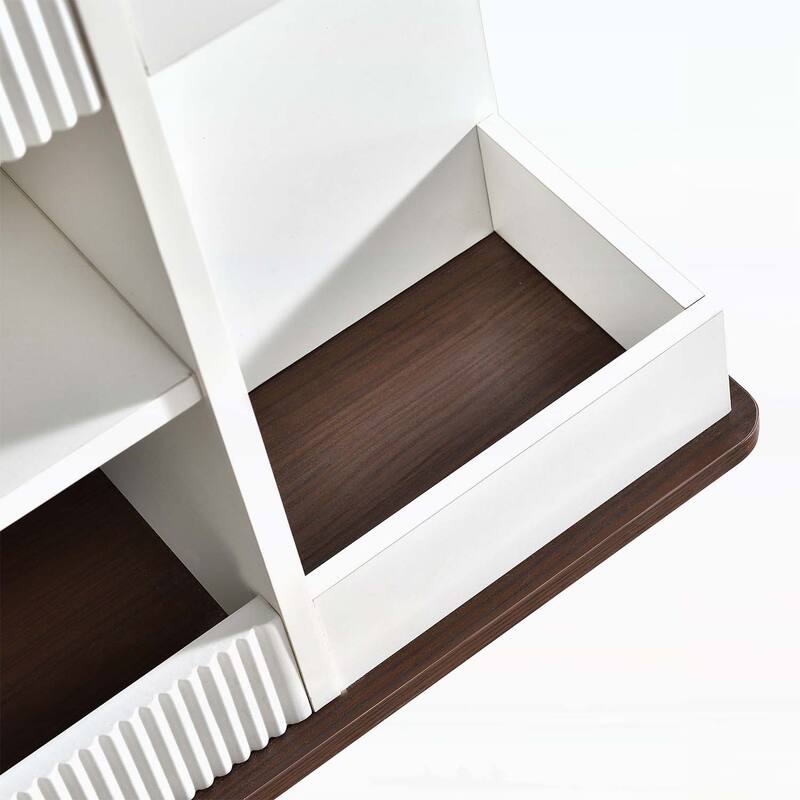 Modern Multifunctional End Table with Lift-Top,360°Rotating Top for Living Room