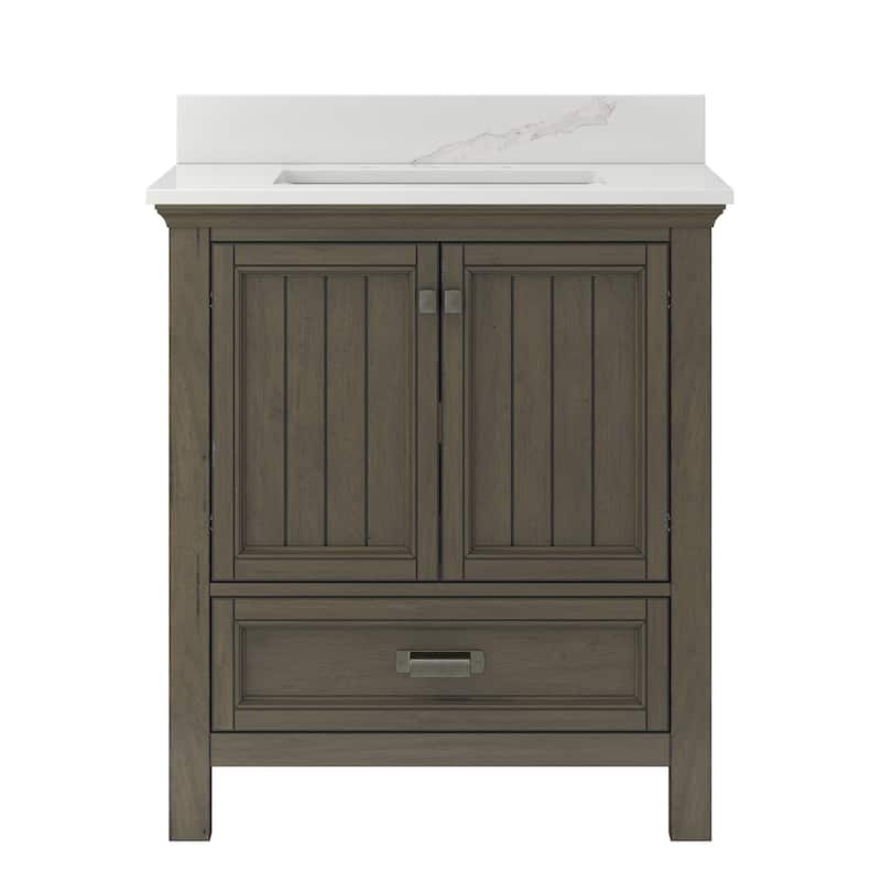 CRAFT + MAIN BAVT3122D-QCB Brantley 30" Free Standing Single Basin - Distressed Grey