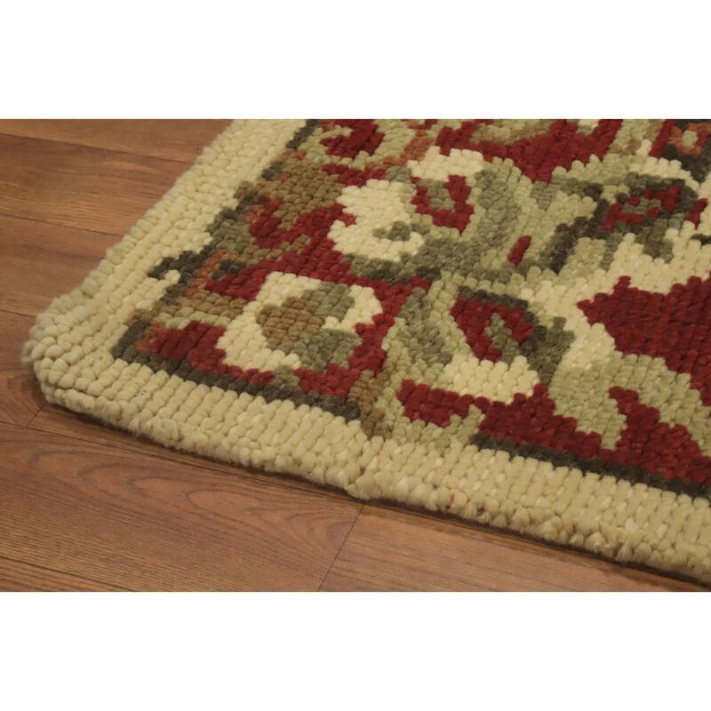 Victorian Style Floral Indian Area Rug 6x8 - 8' 3'' X 5' 9''