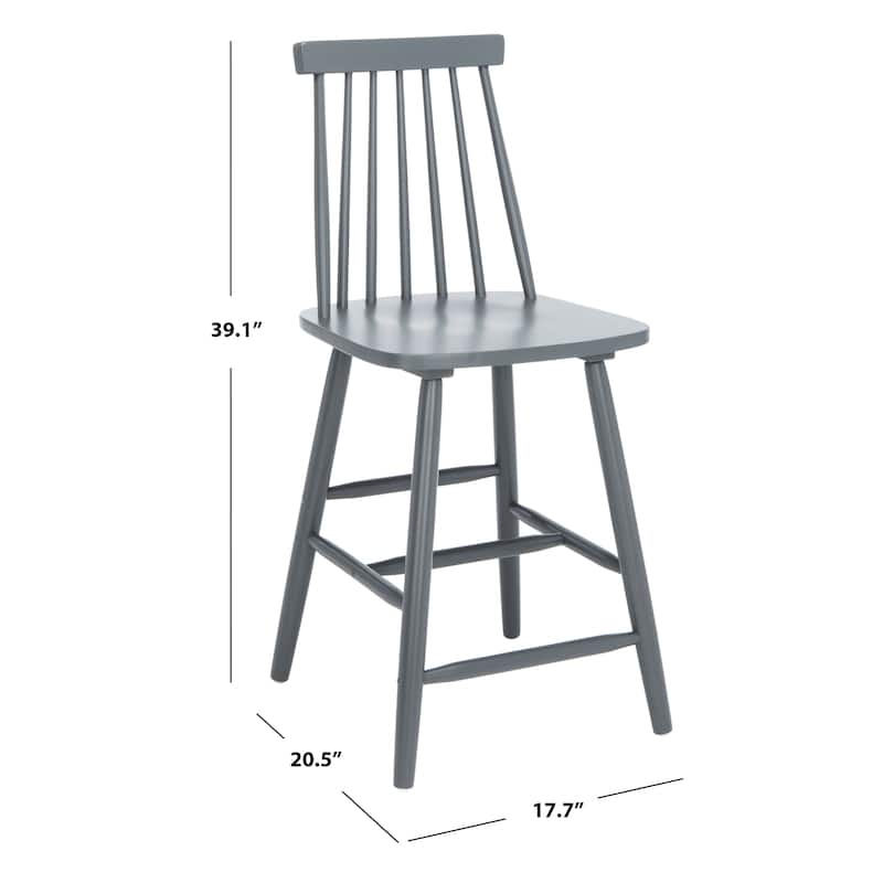 SAFAVIEH Beaufort 24-inch Spindle Farmhouse Counter Stool (Set of 2) - 18"W x 21"D x 39"H